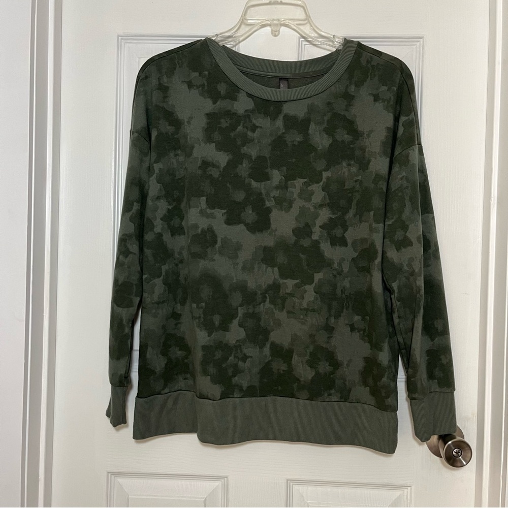 Mondetta French Terry Top Greenish Gray Camo